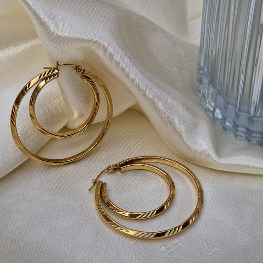 Orbit Hoop Earrings ~ Gold