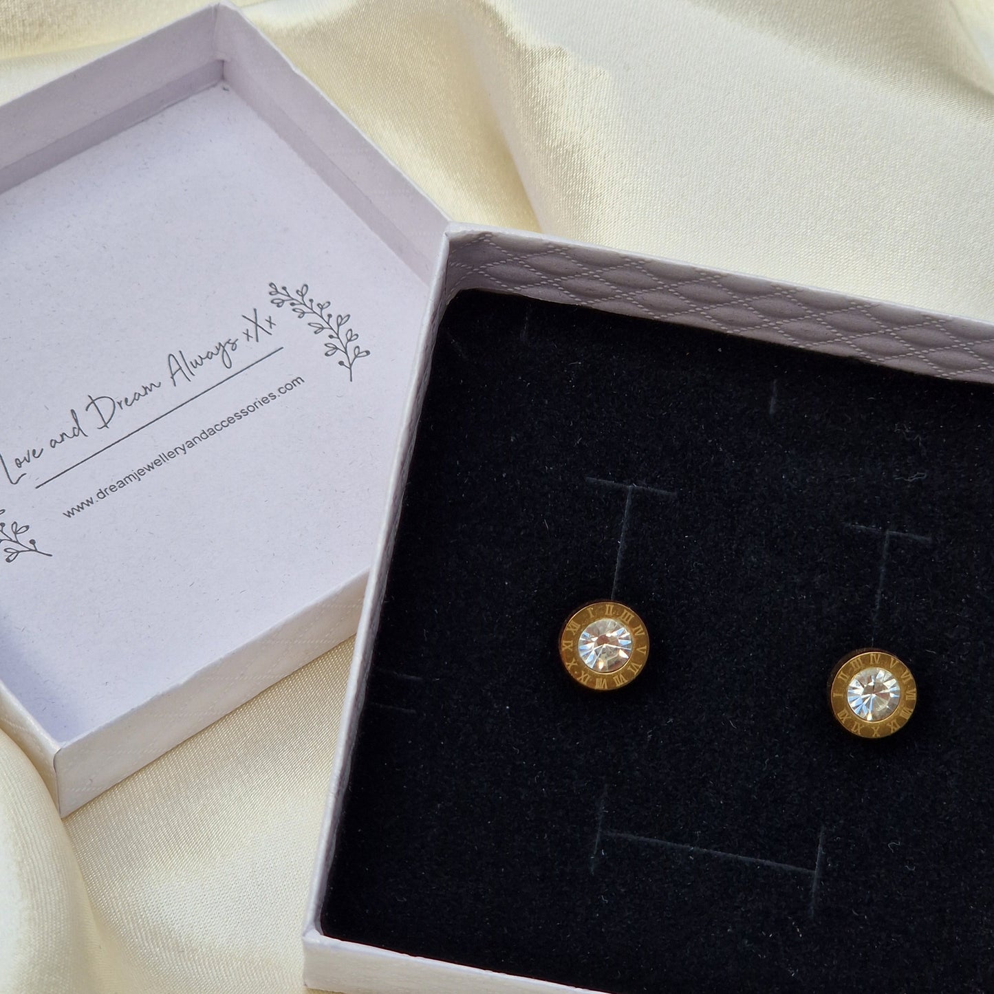 Roman Numeral Stud Earrings