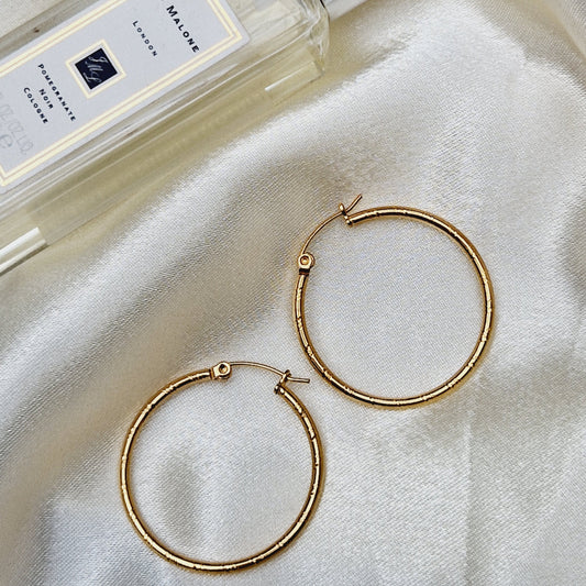 Angel Hoop Earrings ~ Gold