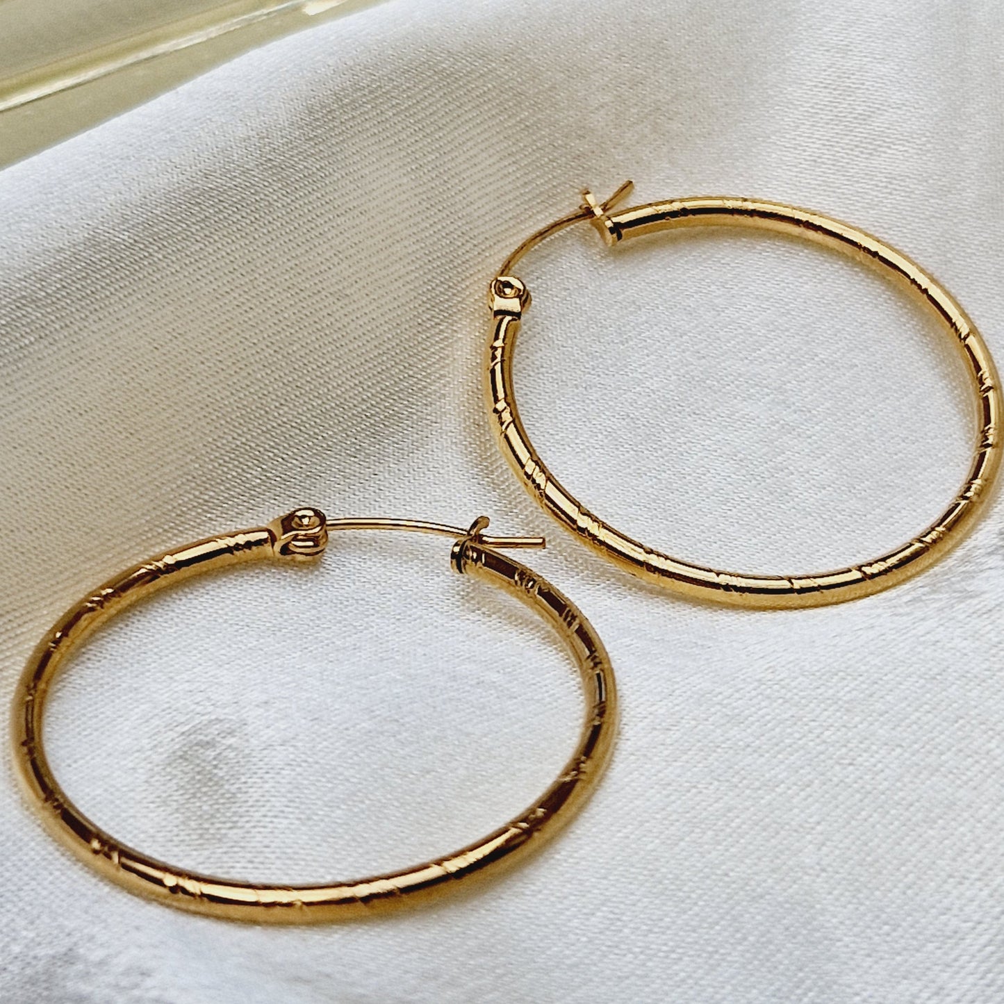 Angel Hoop Earrings ~ Gold