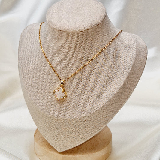 Diamond Clover Necklace ~ Gold