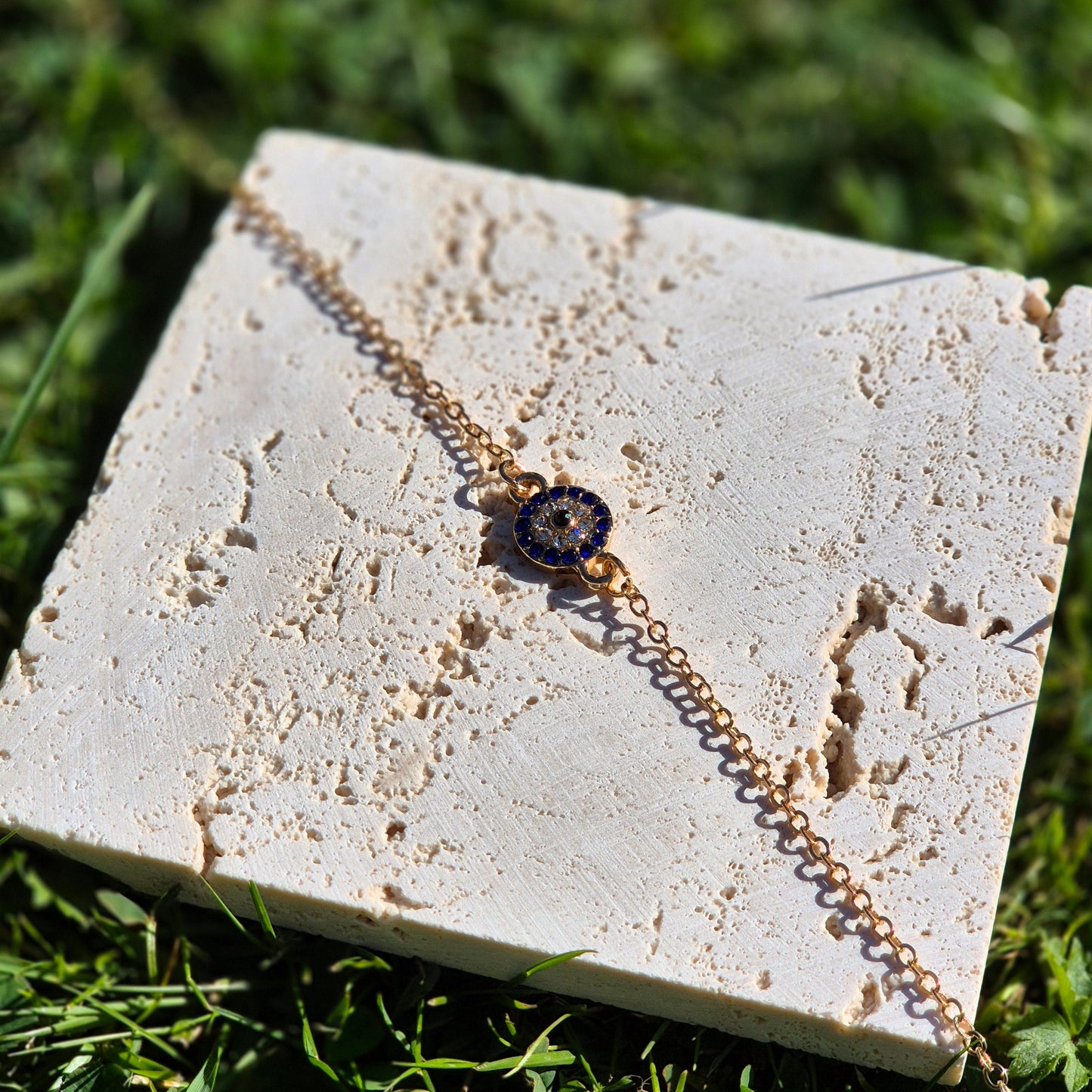 Evil Eye Anklet ~ Gold